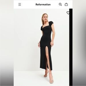 Reformation Harlyn Knit Black Dress